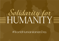 Simple Humanitarian Day Postcard