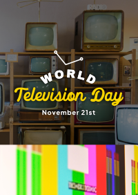 Rustic TV Day Poster