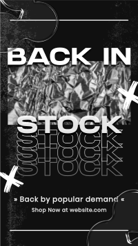 Grunge Back In Stock Instagram Reel Image Preview