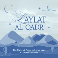 Laylat al-Qadr Desert Instagram Post Design