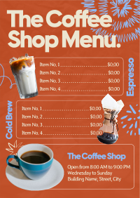 Retro Minimalist Coffee Menu