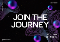 Follow Futuristic Journey Postcard