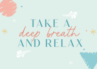 Take a deep breath Postcard