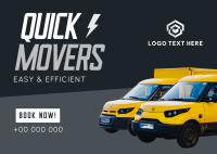 Quick Movers Postcard Design