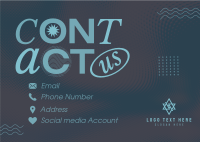 Minimalist Contact Us Postcard