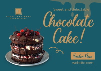 Black Forest Cake Postcard Design