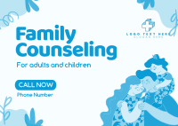 Quirky Family Counseling Service Postcard