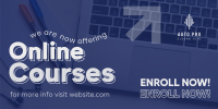 Online Courses Enrollment Twitter Post