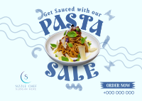 Saucy Pasta Sale Postcard Image Preview