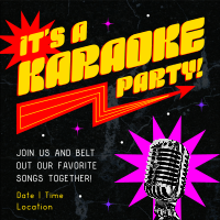 Sparkly Karaoke Party Instagram Post