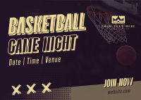 Basketball Game Night Postcard