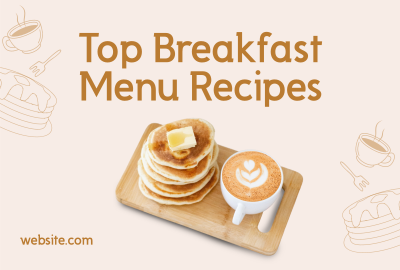 Pancake & Coffee Pinterest Cover Image Preview