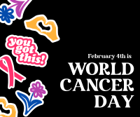 Cancer Day Stickers Facebook Post