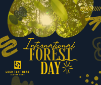 Doodle Shapes Forest Day Facebook Post