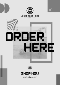 Geometric Order Here  Shapes Poster