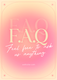 Minimalist FAQ Poster