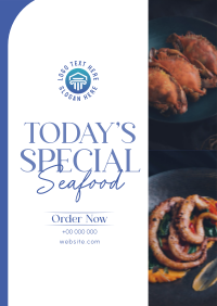Minimal Seafood Restaurant  Poster
