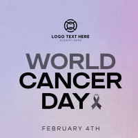 Minimalist World Cancer Day Linkedin Post