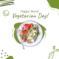 Happy Vegetarian Day! Instagram Post