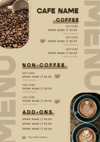 Delicious Coffee Shop Menu