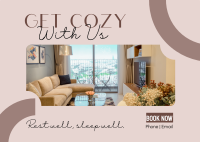 Get Cozy With Us Postcard