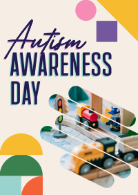 Autism Awareness Shapes Poster