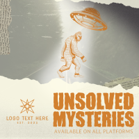 Rustic Unsolved Mysteries Instagram Post Design