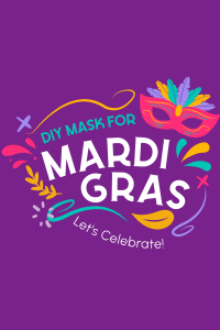 Mardi Gras Mask Pinterest Pin Design