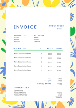 Minimal and Feminine Floral Invoice Image Preview