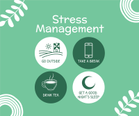 Stress Management Tips Facebook Post