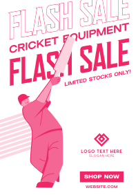 Cricket Equipment Sale Flyer Design