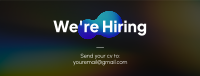 We're Hiring Holographic Facebook Cover Design
