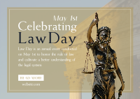 Lady Justice Law Day Postcard