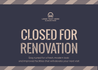 Under Renovation Construction Postcard Design