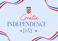 Croatia's Day To Be Free Postcard