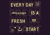 Fresh Start Quote Postcard