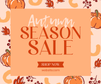 Leaves and Pumpkin Promo Sale Facebook Post