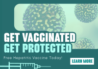 Simple Hepatitis Vaccine Awareness Postcard