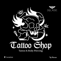 Traditional Skull Tattoo Instagram Post Image Preview