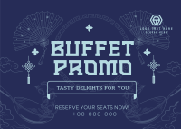 Elegant Oriental Buffet Promo Postcard