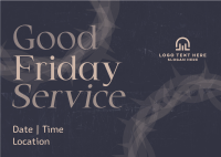  Good Friday Service Postcard