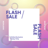 Flash Sale Bubbles Instagram Post