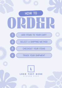 Funky Flowery Order Guide Poster