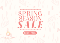 Spring Season Sale Postcard Design