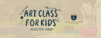 Art Class For Kids Facebook Cover Design