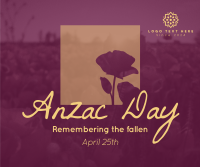 Remembering Anzac Facebook Post