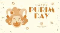 Purim Carnival Jester Facebook Event Cover