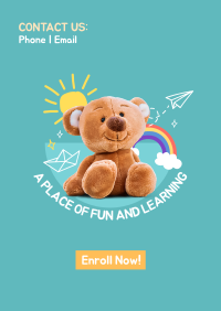 Daycare Center Teddy Bear Poster