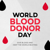 Minimalist Blood Donor Day Linkedin Post