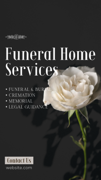 Funeral White Rose Instagram Story Design